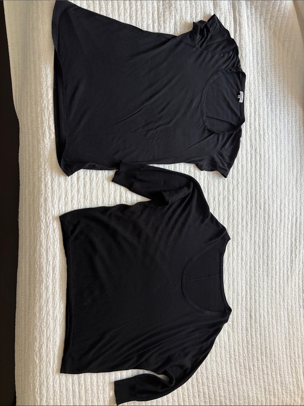 Splendid Black Short Sleeve and Long Sleeve Tops - Set of 2